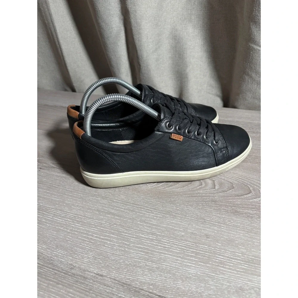 ECCO Soft Womens 8 Extra Wide‎ Leather Low Top Sneakers Casual Walking Comfort